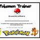 Pokemon Trainer Certificate Printable
