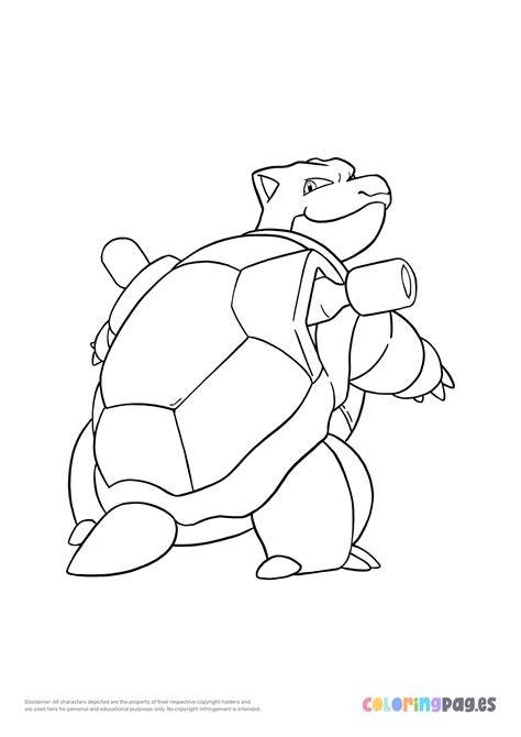 Pokemon Blastoise Coloring Pages