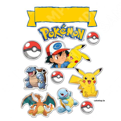 Pokemon Cake Topper Printable