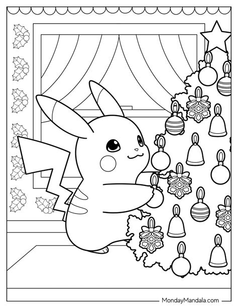 Pokemon Christmas Coloring Pages