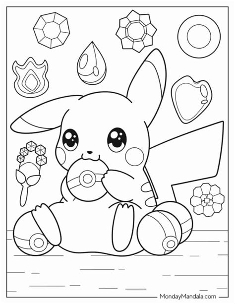 Pokemon Coloring Pages Of Pikachu