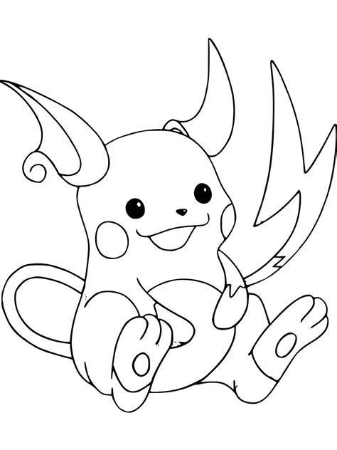 Pokemon Coloring Pages Raichu