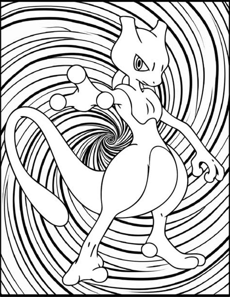 Pokemon Shadow Mewtwo Coloring Pages
