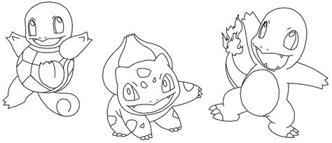 Pokemon Starters Coloring Pages