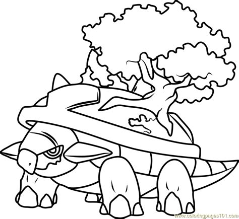 Pokemon Torterra Coloring Pages