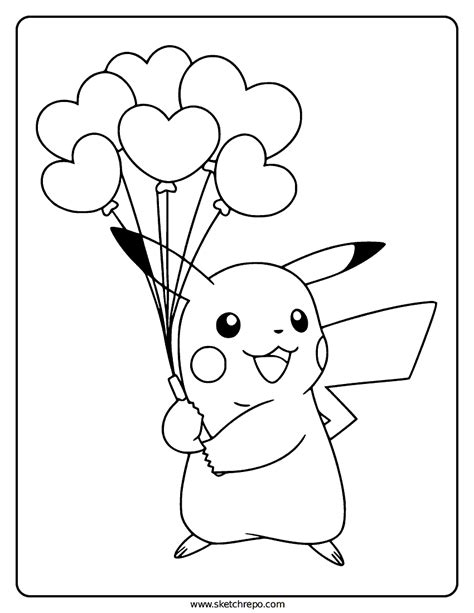 Pokemon Valentine Coloring Pages