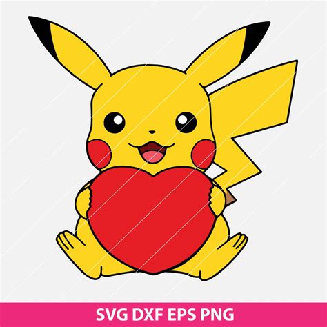 56+ Pokemon Valentine SVG, Pokemon Valentine's Crayon Card SVG Boys Valentines SVG. ⭐ Pikachu Holding Valentine Heart SVG Cut File For Cricut Download