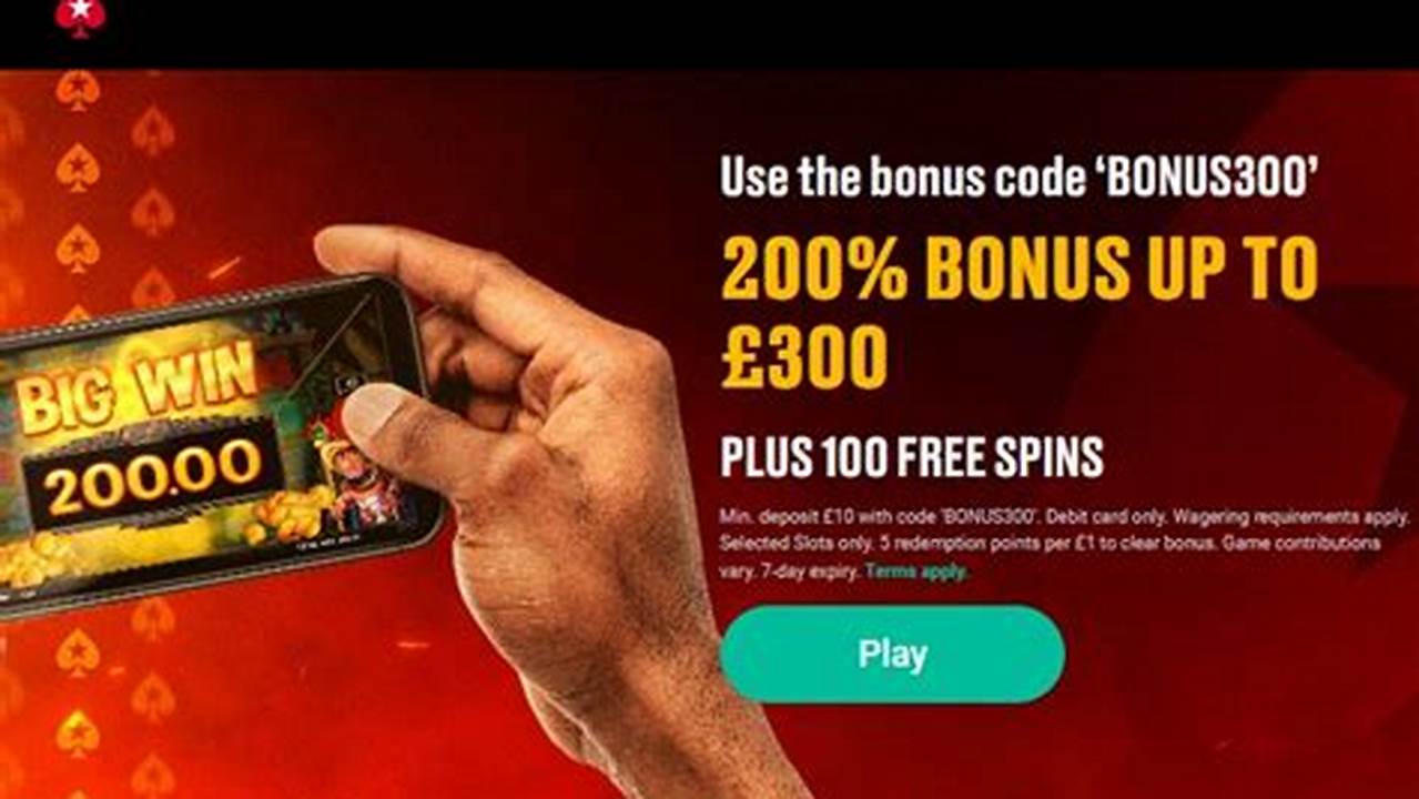 Pokerstars Bonus Code 2024