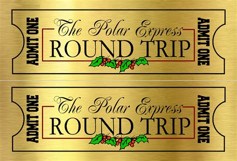 Polar Express Ticket Printable Template