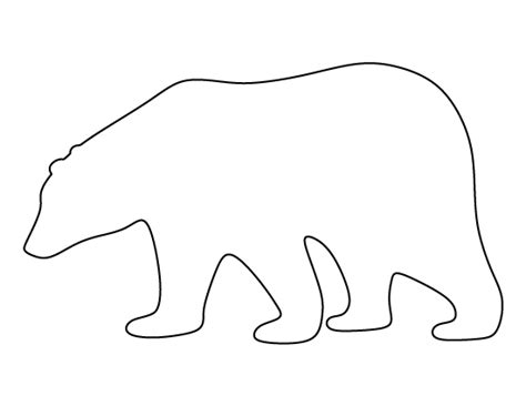 Polar Bear Outline Printable