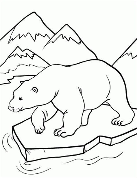 Polar Bear Printable Coloring Pages