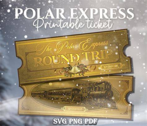 Jingle all the way with Free Polar Express Ticket SVG - A Must-Have for Your Christmas Crafting Collection!