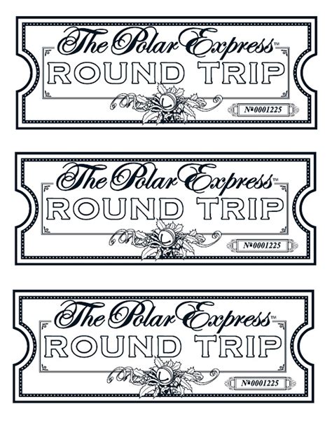 Polar Express Tickets Printable