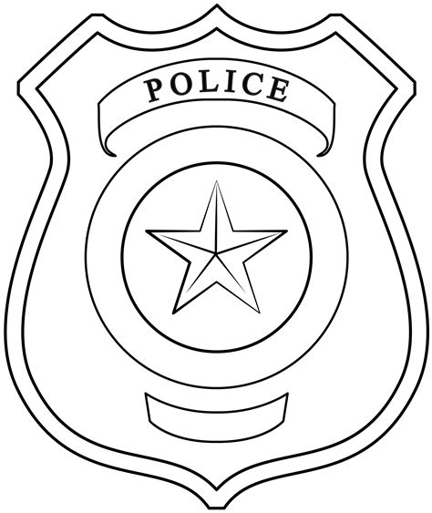 Police Badge Template For Preschool