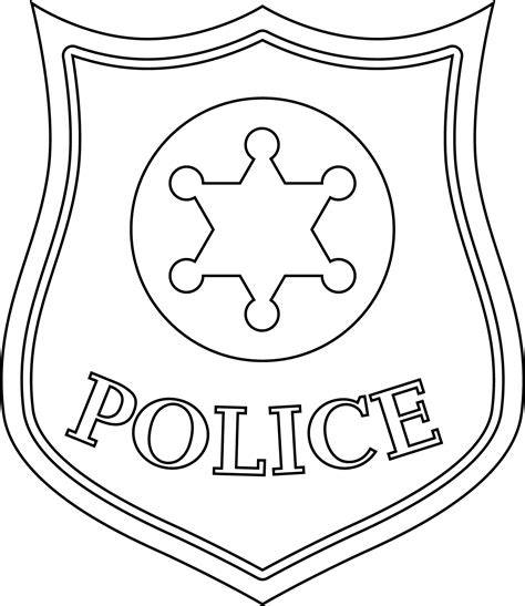 Police Badge Coloring Page