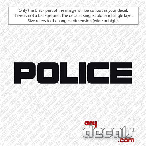 Police Decal Car Stickers