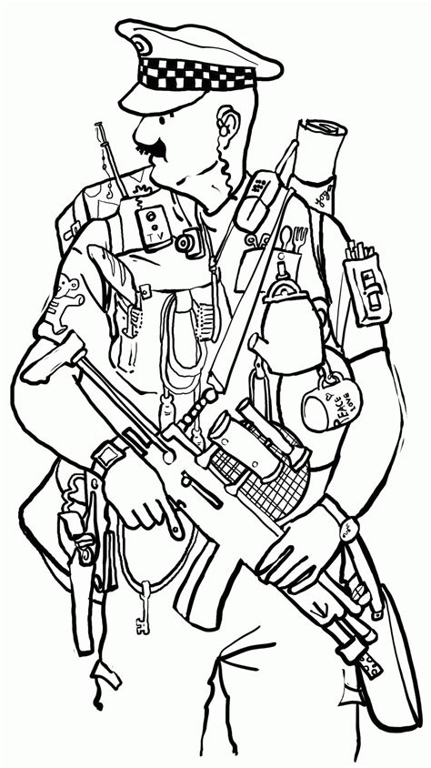 Police Printable Coloring Pages