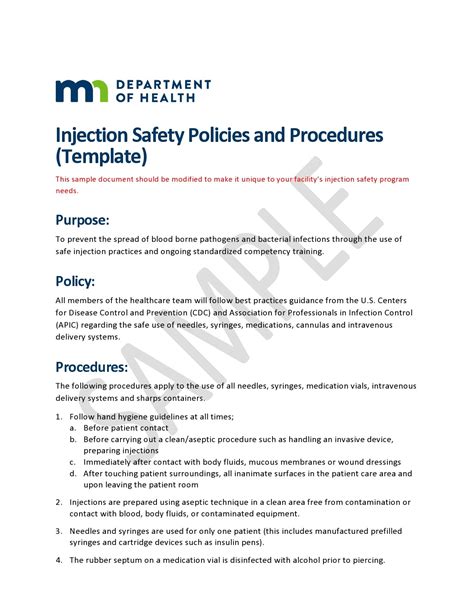 Policy And Procedure Template Healthcare
