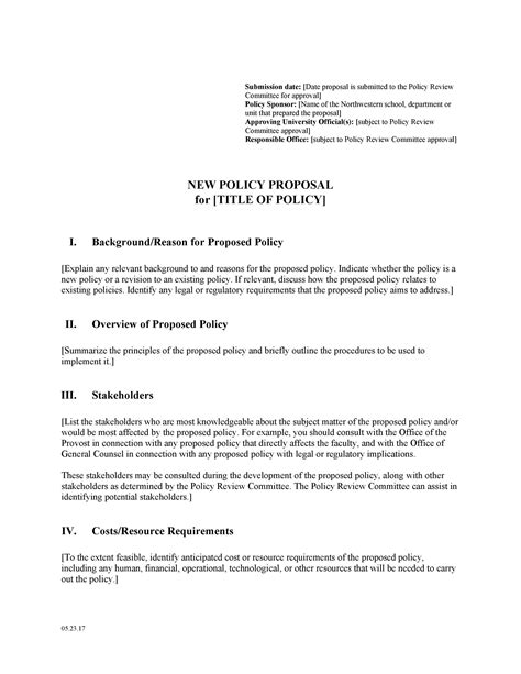 Policy Sample Template