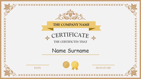 Polished Design Certificate for PowerPoint - SlideModel Free Printable