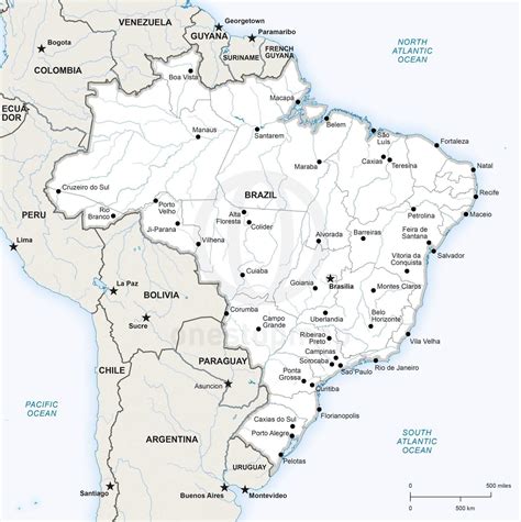 Brazil free map, free blank map, free outline map, free base map