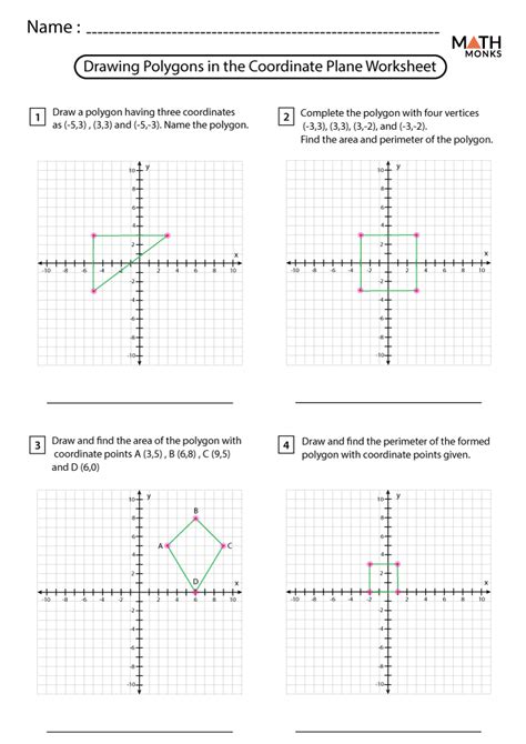 Polygons On The Coordinate Plane Worksheet