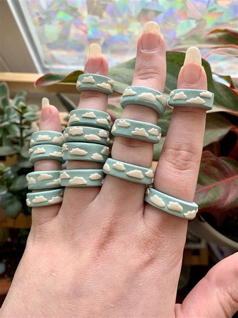 Polymer+Clay +Rings+Nature
