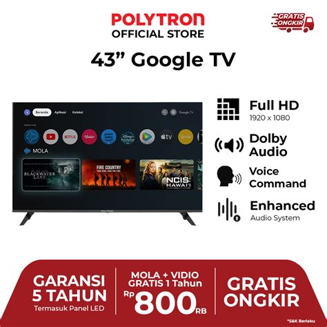 Polytron Smart TV nectflix