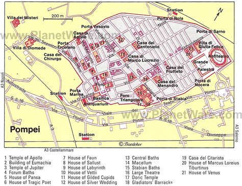 Pompeii Tourist Map