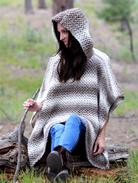 Poncho With Hood Crochet