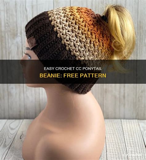Ponytail Crochet Beanie Pattern