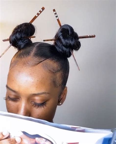 Ponytail With Chopsticks