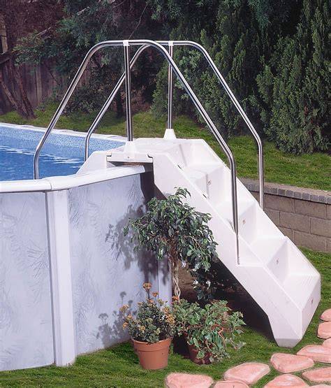 Bestway 52 Inch Steel Above Ground Pool Ladder NoSlip Steps (For Parts