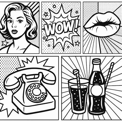 Pop Art Coloring Pages