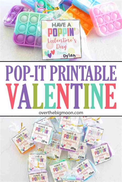 Pop It Valentine Printable Free