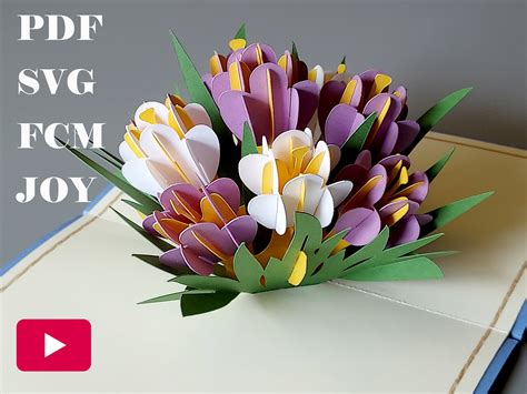 Fancify Your Greetings with Pop Up Flower Card Svg - A Blooming Delightful Addition to Your DIY Arsenal!