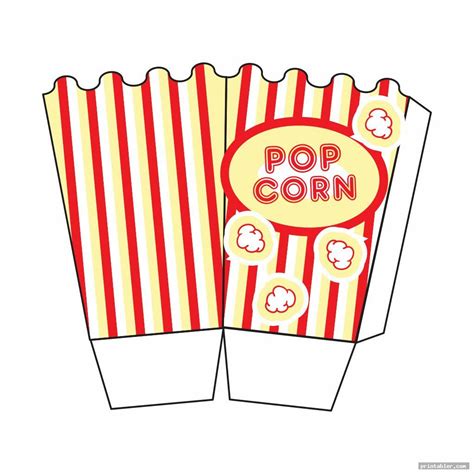 Popcorn Template Printable Free