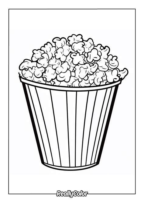 Popcorn Coloring Page