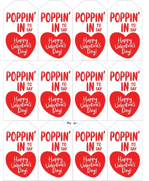 Poppin Valentine's Day Printable