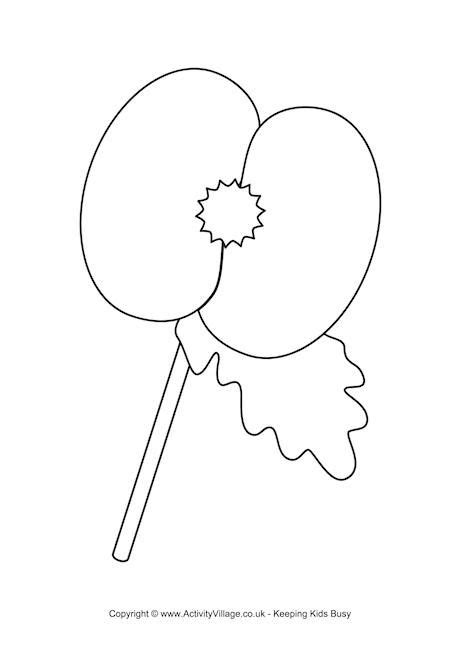 Poppy Template To Colour