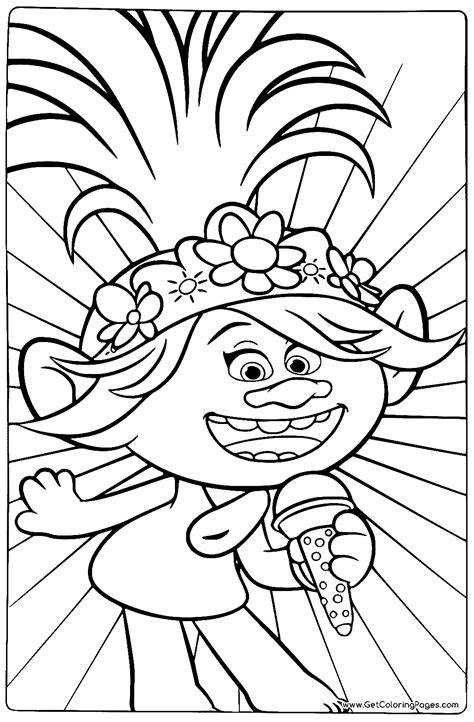 Poppy Trolls Coloring Page