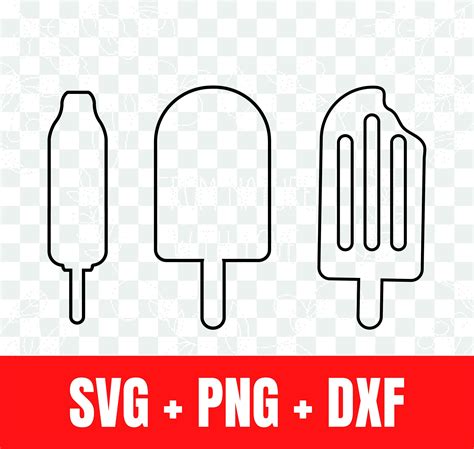 Popsicle SVG, Popsicle DXF, Cuttable File