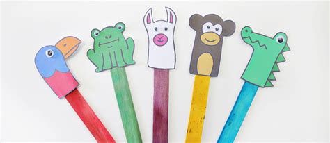 Popsicle Stick Shape Puppets Printable Templates