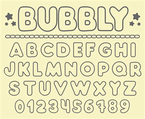 Popular Bubble Letter Fonts