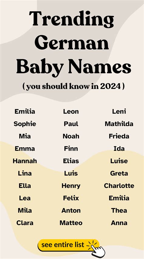 Popular German Baby Boy Names