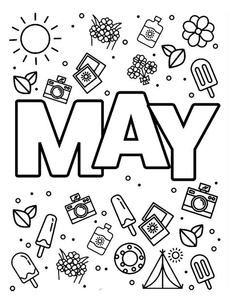 Popular Themes for May Coloring Sheets Free