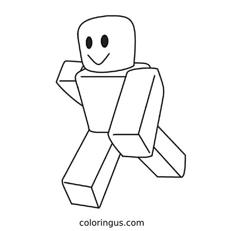 Popular representation of a Roblox noob Coloring Pages - Roblox 
