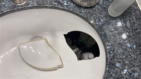 Porcelain Sink with a Hole