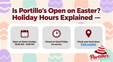 Portillos Easter Hours