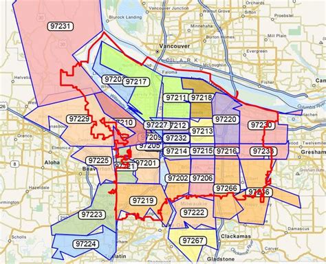 Portland Oregon Zip Code Map